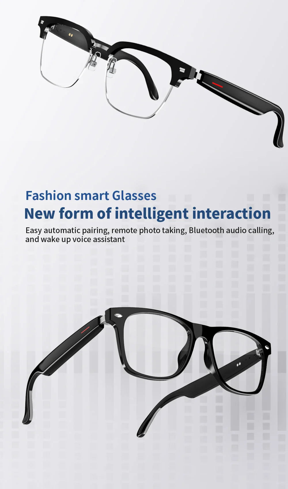 Smart Glasses Blue Light Polarized Audio Sunglasses - Tophatter Daily Deals