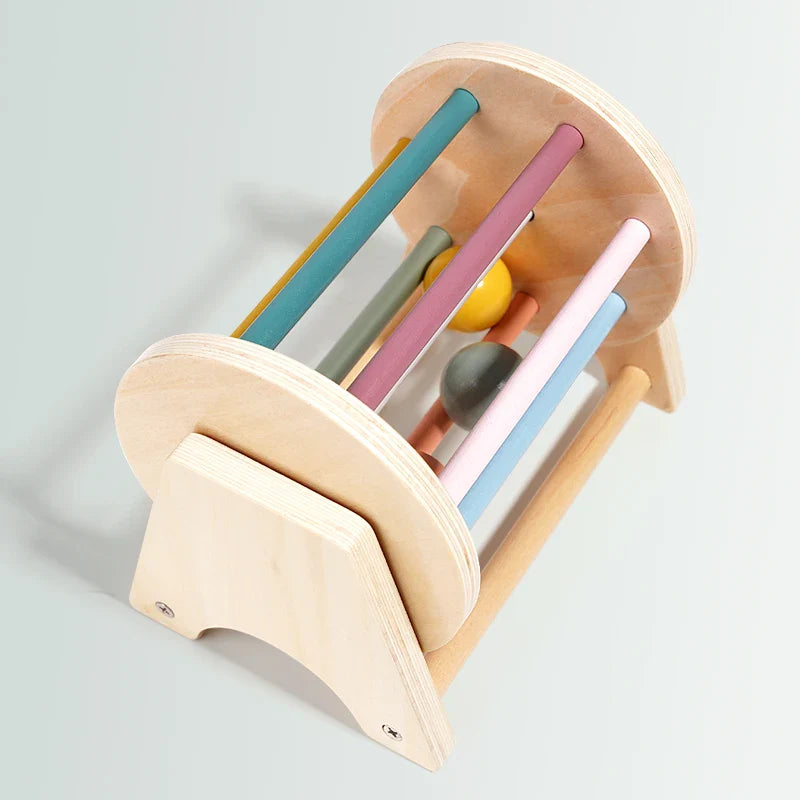 Montessori Wooden Busy Drum Newborn Sensory Toys Learning - Tophatter Daily Deals