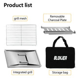 304 Stainless Steel Folding BBQ Grill Camping Stove Silver Outdoor Grills - Tophatter Daily Deals