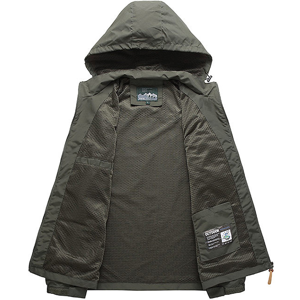 Waterproof Mens Tactical Jacket - Hooded, Lightweight - Tophatter Daily Deals