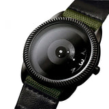 Quartz Handless Watch Canvas Strap Minimalist Style BD-green - Tophatter Daily Deals