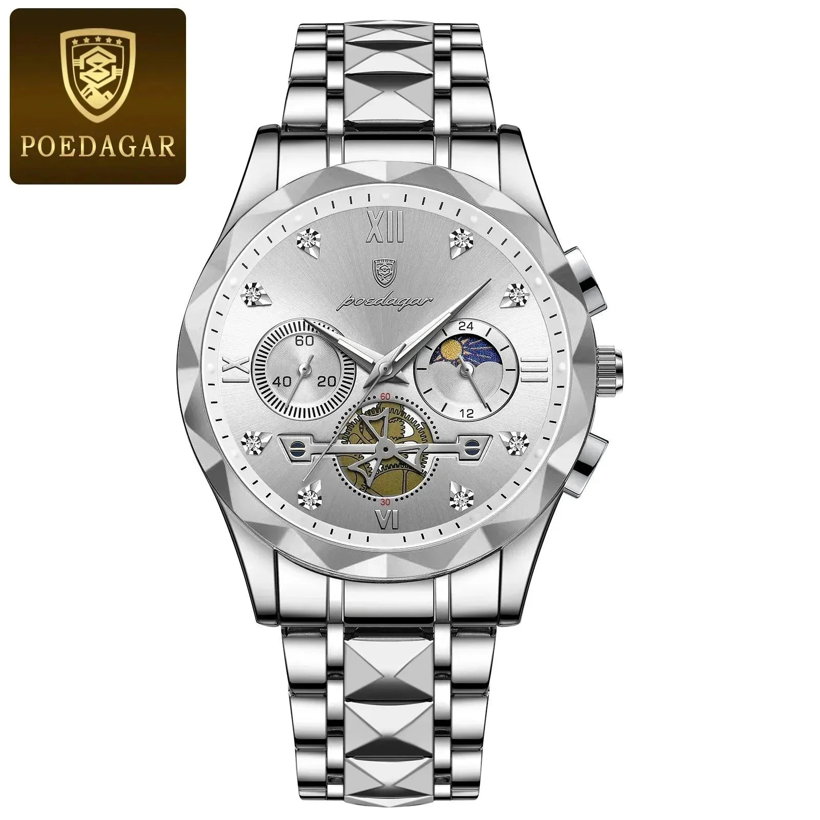 Viktor Po Edagar™ Luxury Men's Wristwatch Viktor Po Edagar™ Silver White Watches - Tophatter Daily Deals