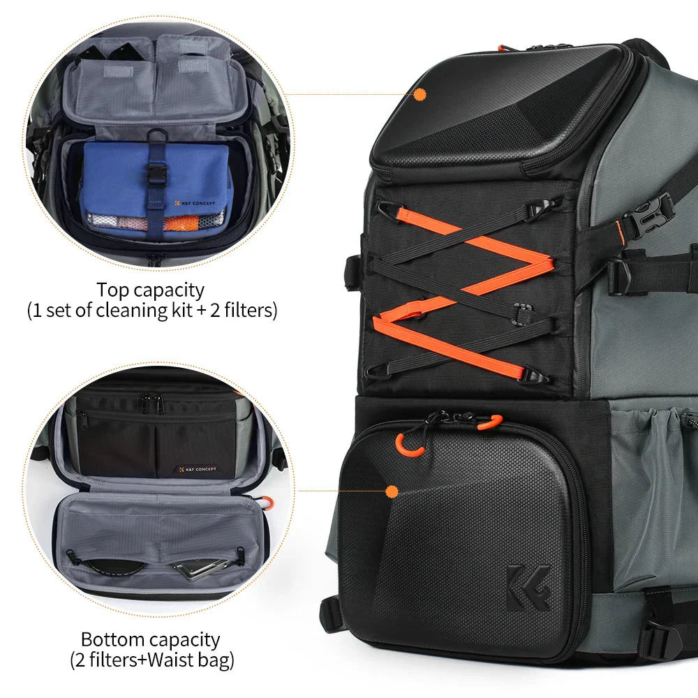 2-in-1 Camera Backpack And Sling Waist Bag Grey Backpacks - Tophatter Daily Deals