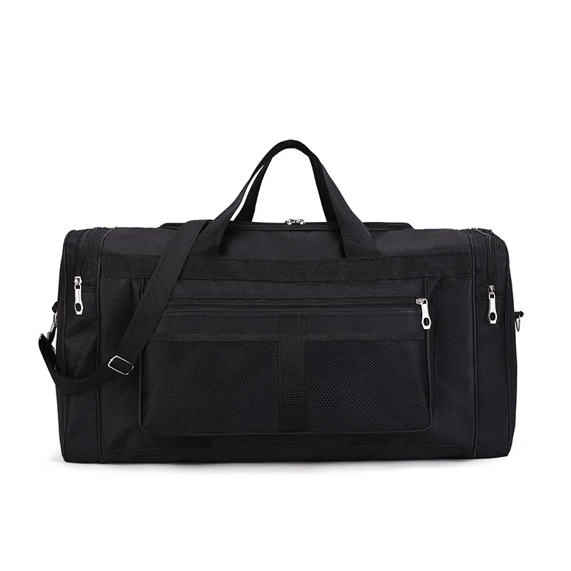 Travel Duffel Nylon Bag for Men and Women (Black) Luggage & Bags > Duffel Bags > Gym Duffel Bags - Tophatter Daily Deals