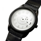 Quartz Handless Watch Canvas Strap Minimalist Style WD-black - Tophatter Daily Deals