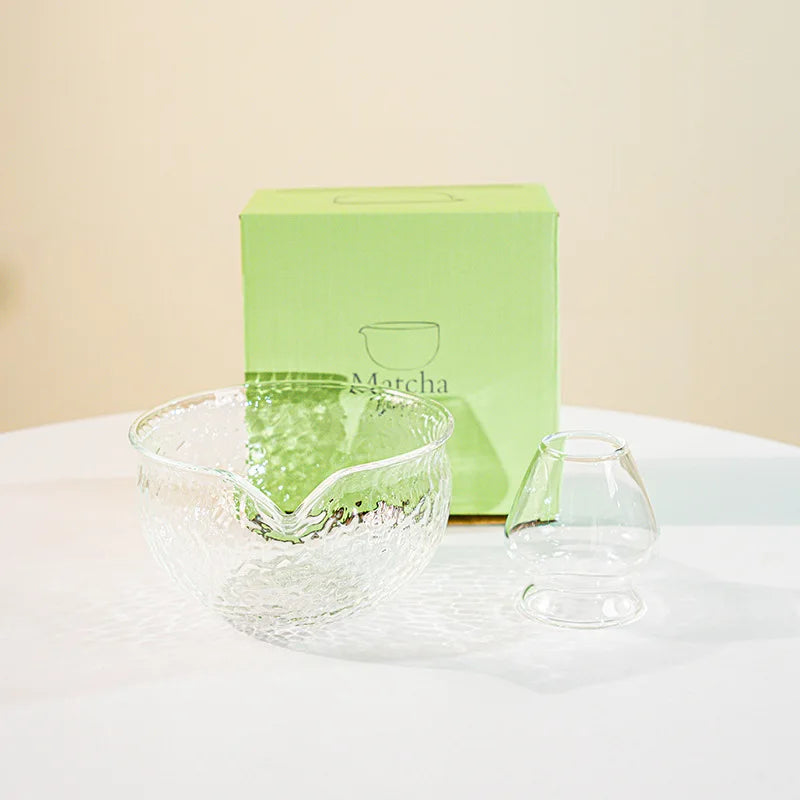 Matcha Mixing Glass Bowl Heat Resistant Tea Whisk Bowl 2pc-WH-02 - Tophatter Daily Deals