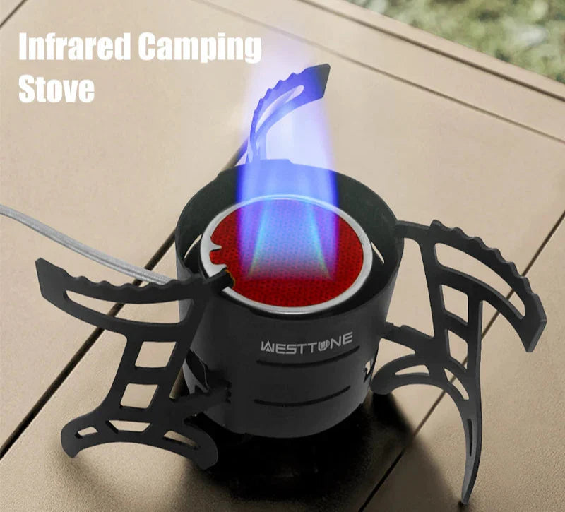 2600W Infrared Camping Stove Black Camp Cooking - Tophatter Daily Deals