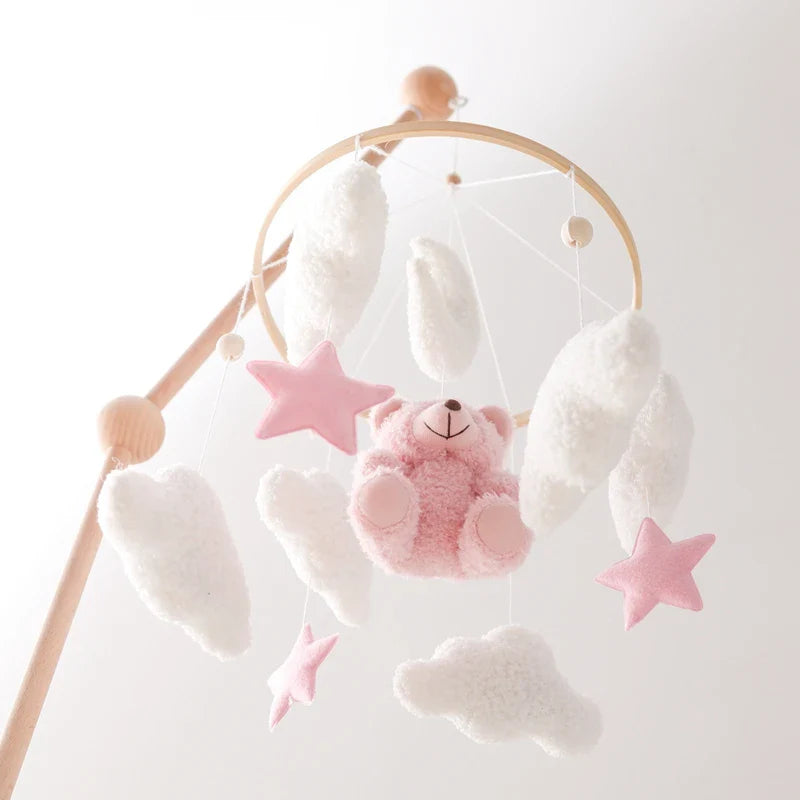 Baby Crib Mobile Wooden Musical Newborn Sensory Toys - Tophatter Daily Deals