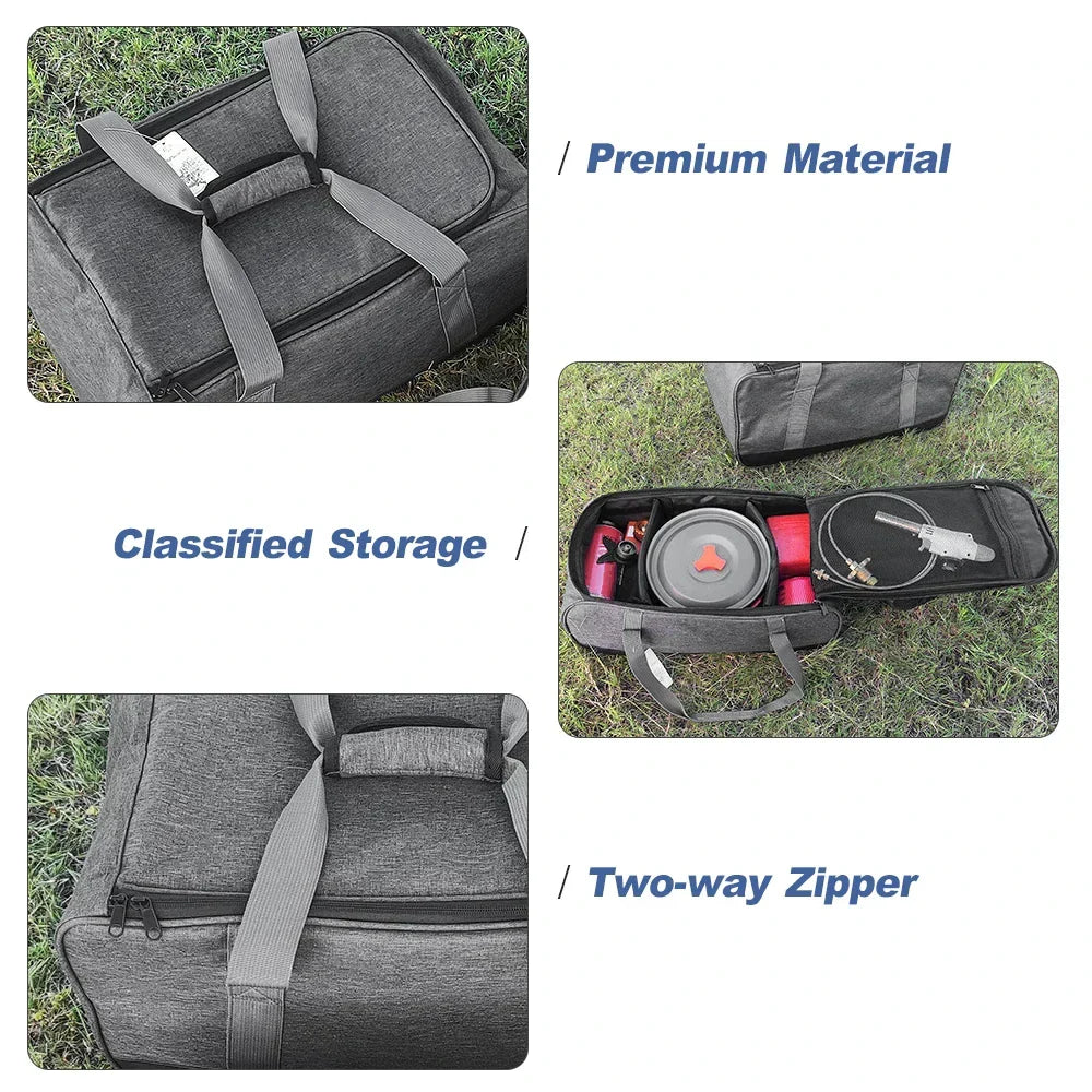 Portable Camping Cookware Storage Bag Grey Duffel Bags - Tophatter Daily Deals