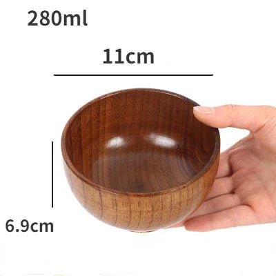 Jujube Wood Soup Bowls Solid Wooden Japanese Bowls mw0003 - Tophatter Daily Deals