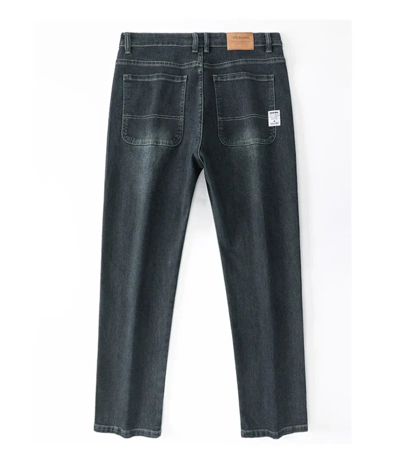Stretchy Men’s Jeans - Wide Leg, Cotton, Business Casual - Tophatter Daily Deals