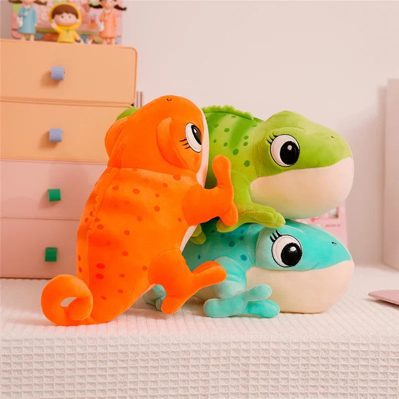 Plush Chameleon Pillow 30cm Cartoon Reptile Cozy Gift - Tophatter Daily Deals