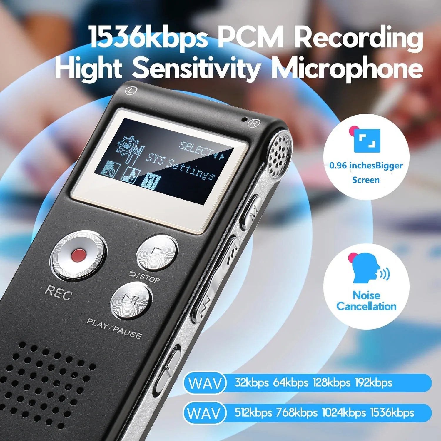 Voice Recorder Voice Activated Mini Recorder for Lectures - Tophatter Daily Deals