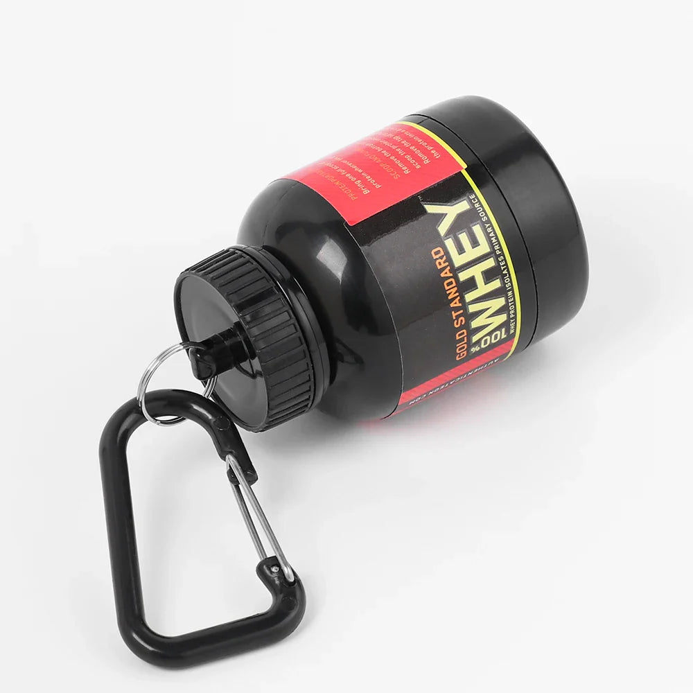 Mini Portable Protein Powder Bottles with Keychain Health Funnel Medicine Bottle Small Water Cup Outdoor Sport Storage - Tophatter Daily Deals