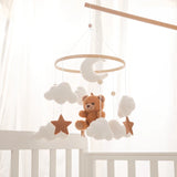 Wooden Crib Mobile Felt Bear Musical Newborn Sensory Toys - Tophatter Daily Deals