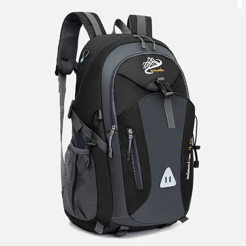 Outdoor Backpack Camping with Earphone Hole Black Backpacks - Tophatter Daily Deals