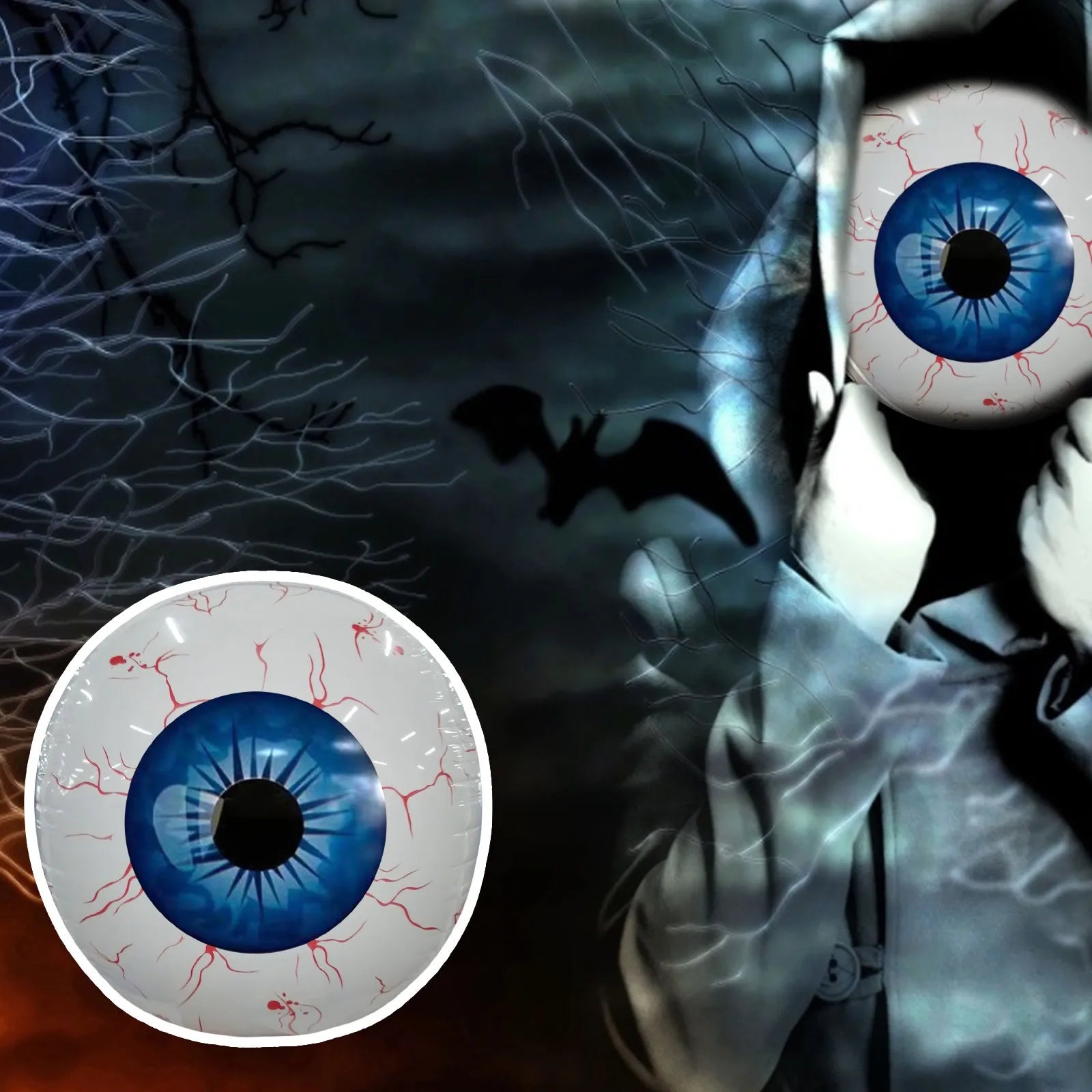 Halloween Inflatables Bloodshot Eyeball Yard Decor 2025 - Tophatter Daily Deals