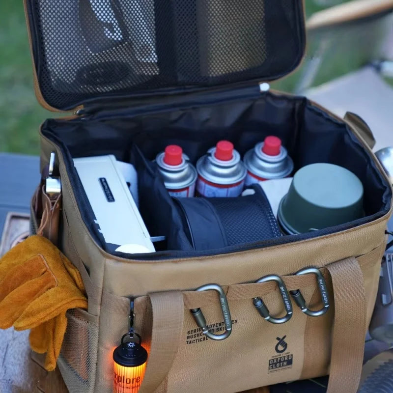 42L Camping Tactical Storage Bag Khaki Camping & Hiking - Tophatter Daily Deals