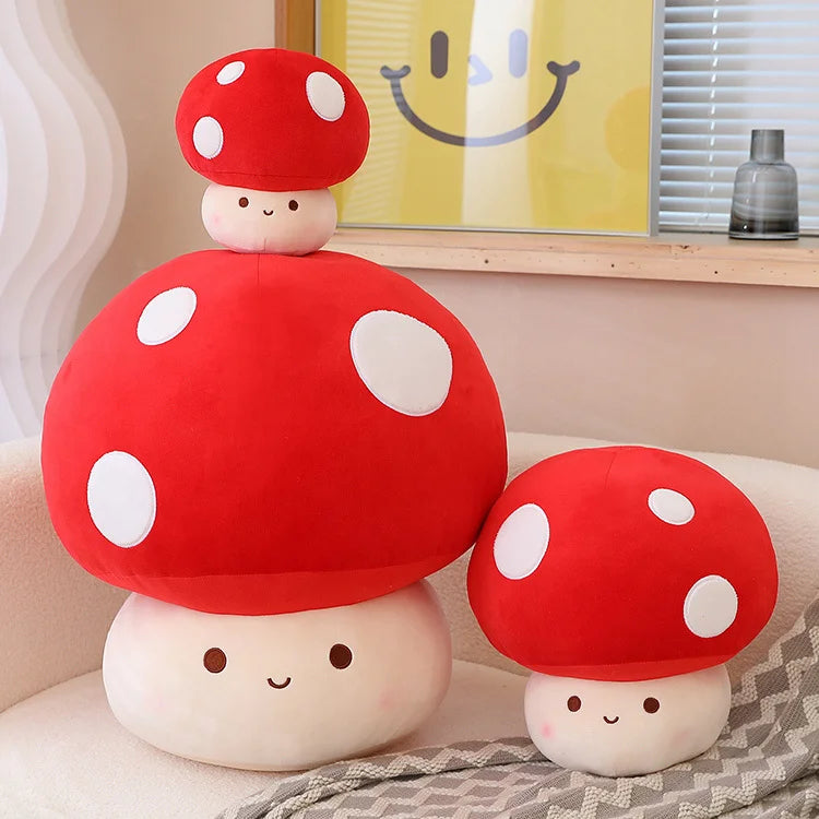 Mushroom Plush Toy Shiitake Mushroom Super Mario Level Up Food - Tophatter Daily Deals
