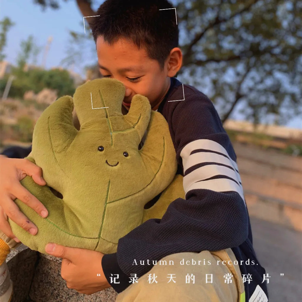 Gingko Maple Leaf Green Autumn Plush Toy Flowers - Tophatter Daily Deals