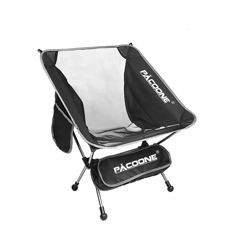 Camping Folding Moon Chair Black Camp Furniture - Tophatter Daily Deals