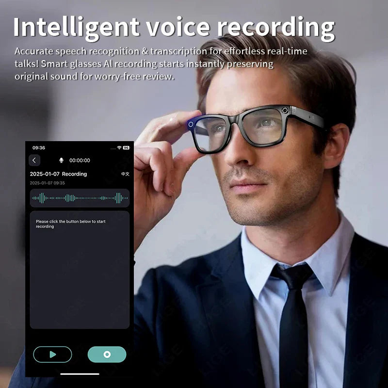 AI Smart Glasses 720P Translation Camera Sunglasses - Tophatter Daily Deals
