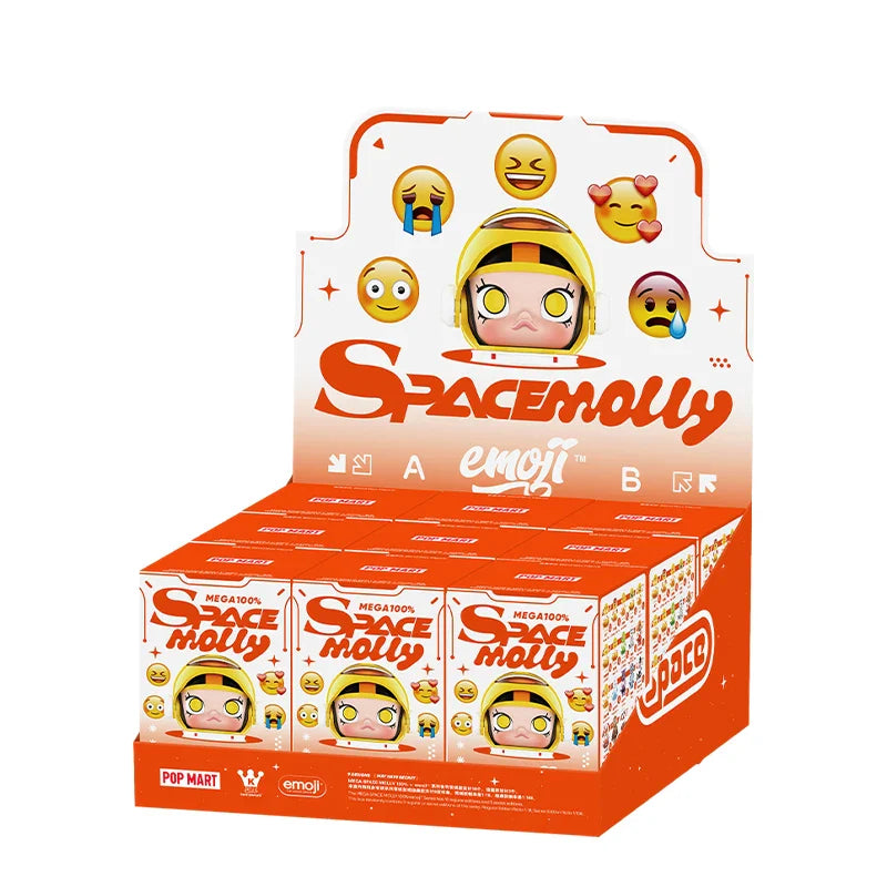 Genuine Pop Mart Mega Space Molly 100% × Emoji Series Blind Box Action Figure Full Set of 9 Boxes Animals - Tophatter Daily Deals