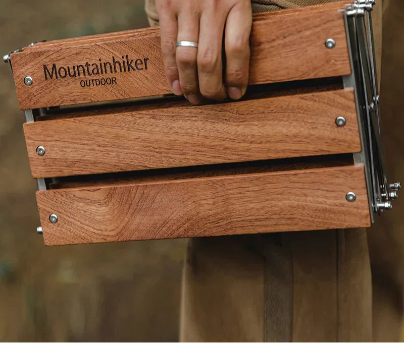Portable 3-Tier Camping Rack Foldable Brown Camp Furniture - Tophatter Daily Deals