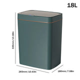 Smart Sensor Trash Can 15L 18L Touchless Quiet Waterproof 18L Green B - Tophatter Daily Deals