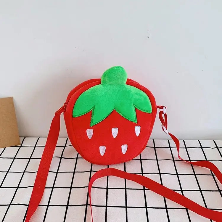 Red Strawberry Crossbody Bag Gold Chain Fruit - Tophatter Daily Deals