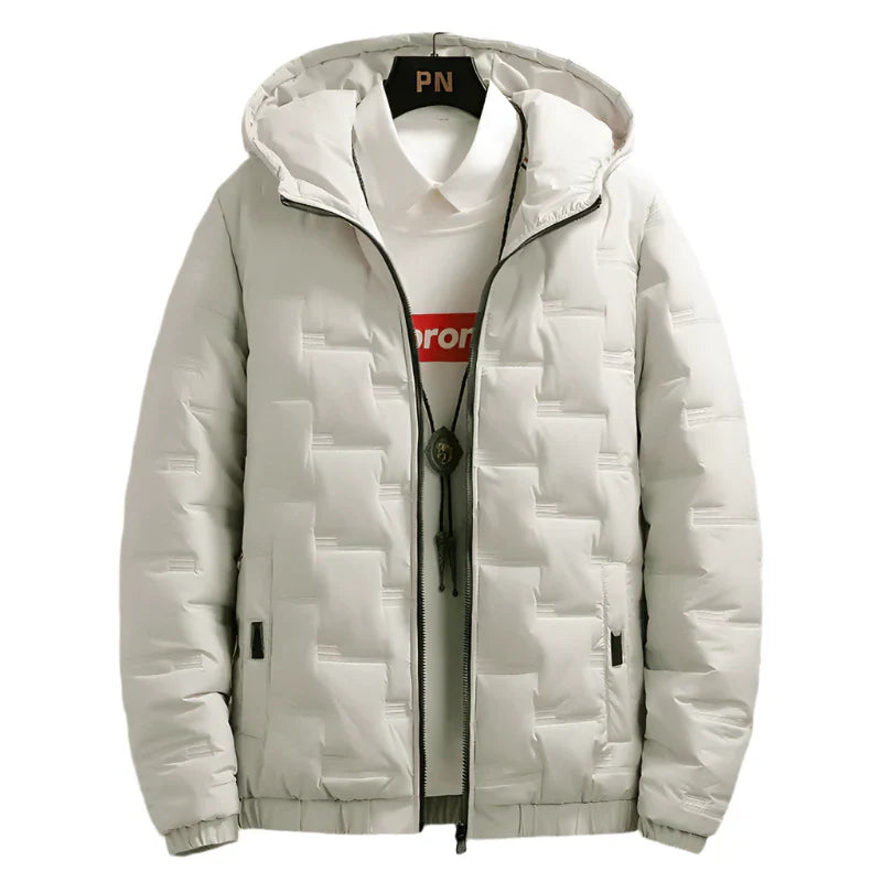 Winter Men's Hooded Down Jacket Thick Puffer Apparel & Accessories > Clothing > Outerwear > Coats & Jackets > Puffer Jackets - Tophatter Daily Deals