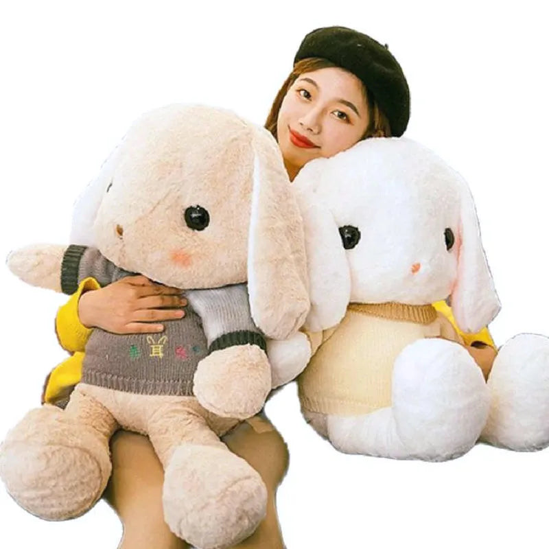 Loppy Bunny Big Hanging Ears Bunny Rabbits With Sweaters Plush ...