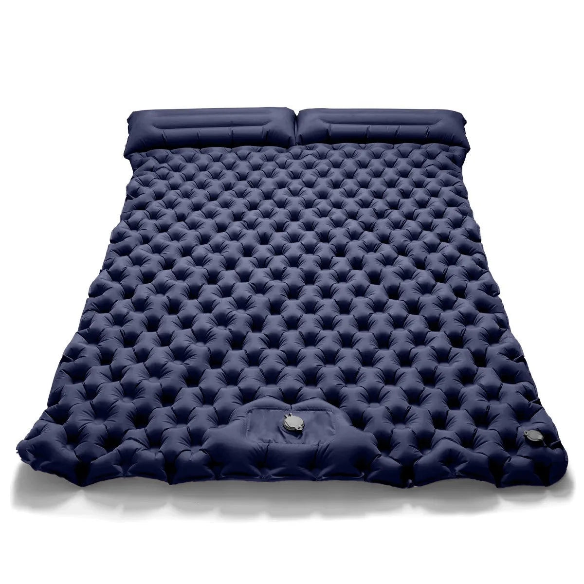 Double Sleeping Pad Inflatable Camping Navy Blue Camping & Hiking - Tophatter Daily Deals