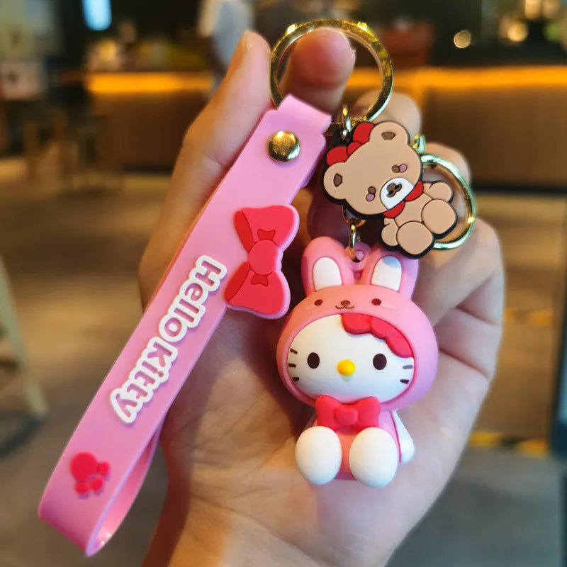 Kawaii Hello Kitty Keychain Sanrio My Melody Kuromi Cinnamoroll Car Key Ring Keychain Hello Kitty Animals - Tophatter Daily Deals