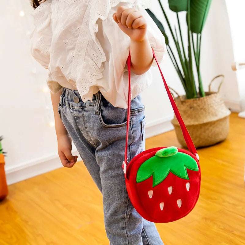 Red Strawberry Crossbody Bag Gold Chain Fruit - Tophatter Daily Deals