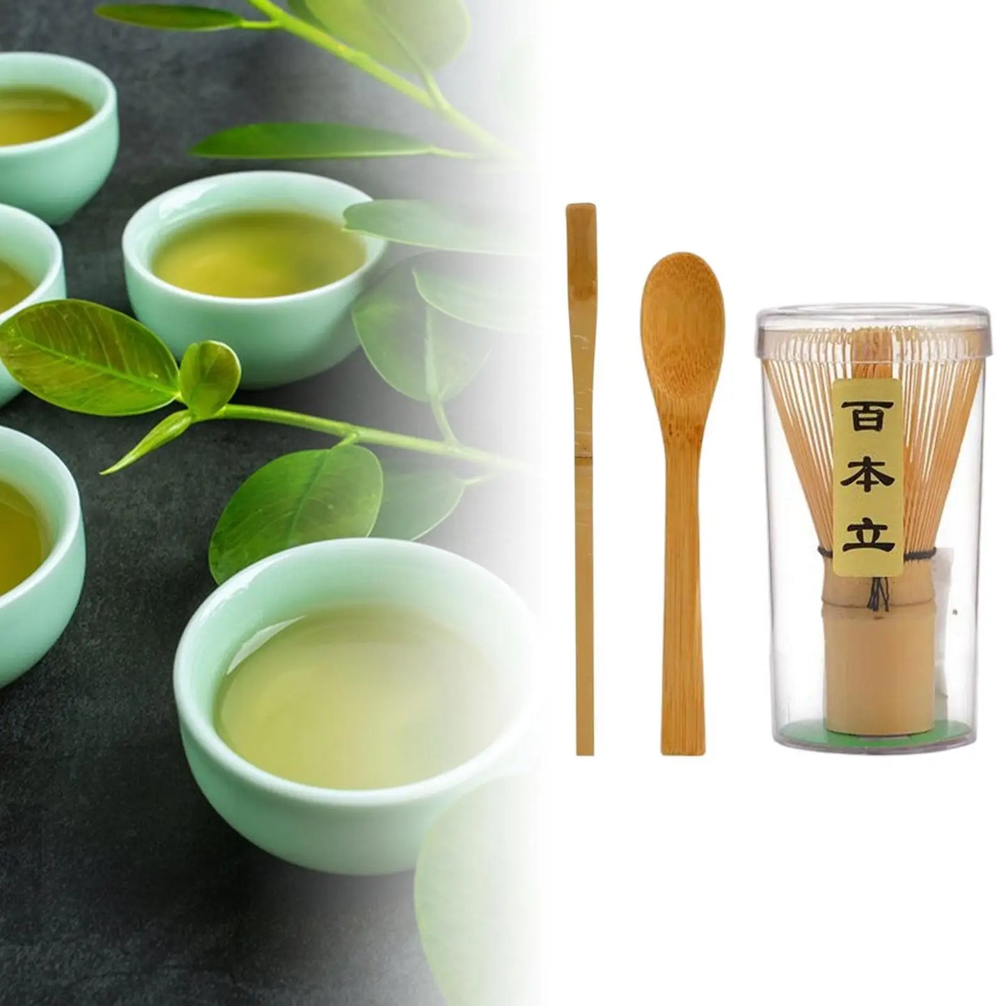 Bamboo Matcha Whisk Starter Kit Ceremonial Tea Eco Gift - Tophatter Daily Deals