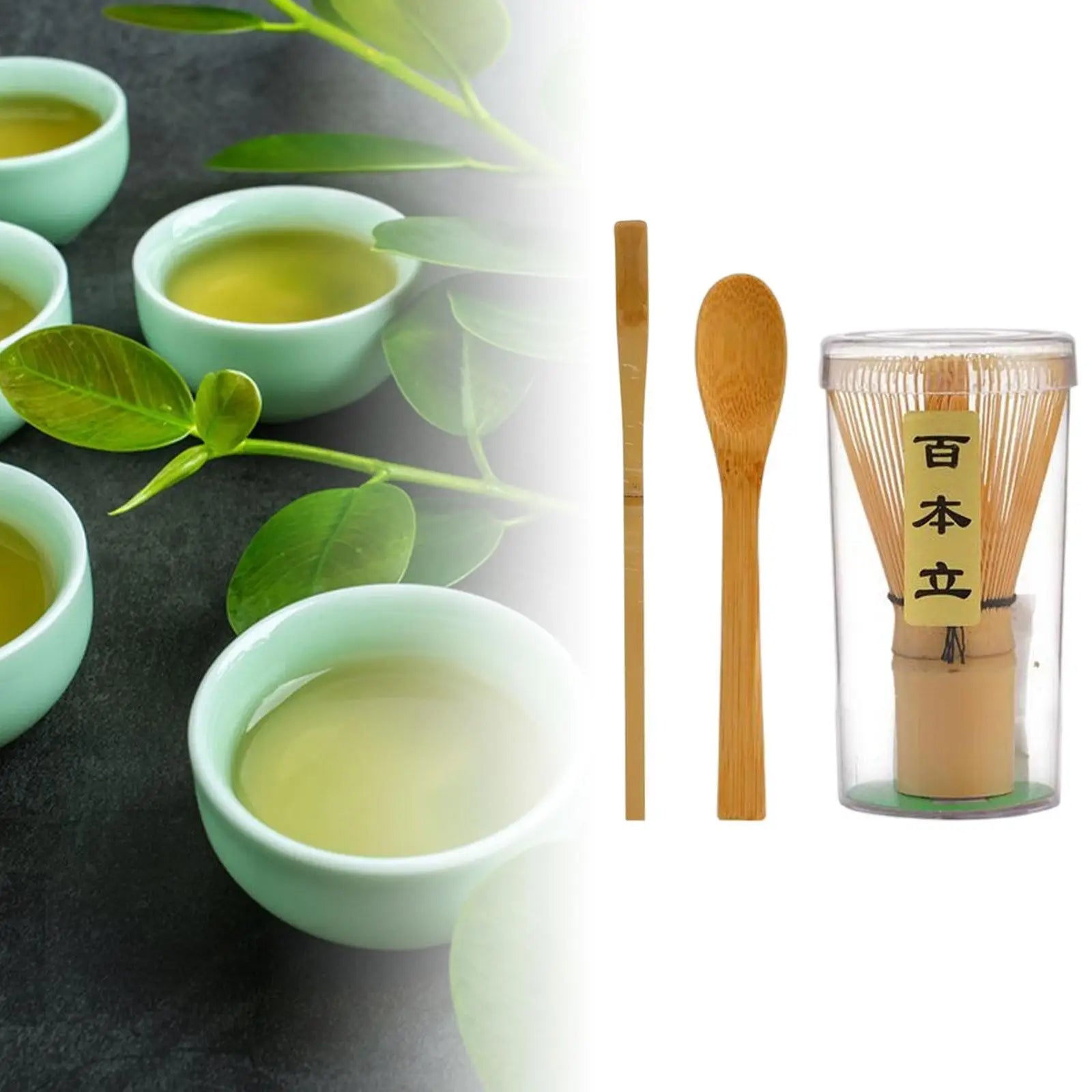 Bamboo Matcha Whisk Starter Kit Ceremonial Tea Eco Gift - Tophatter Daily Deals