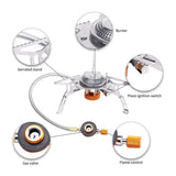 Portable Split Gas Stove 3000W Silver Camp Cooking - Tophatter Daily Deals