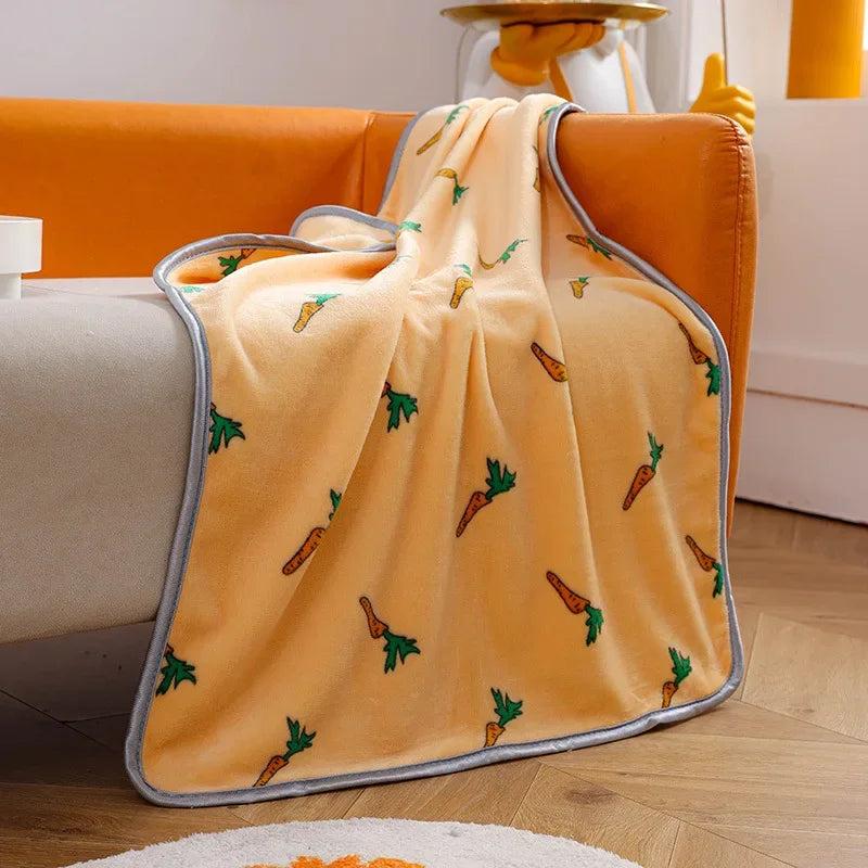 Miffy Throw Blanket Fleece Dark Yellow Animals - Tophatter Daily Deals