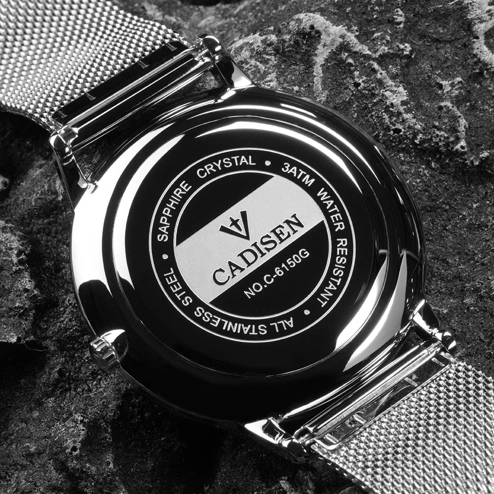 Ultra Thin Swiss Quartz Mesh Strap Watch 7mm Sapphire - Tophatter Daily Deals
