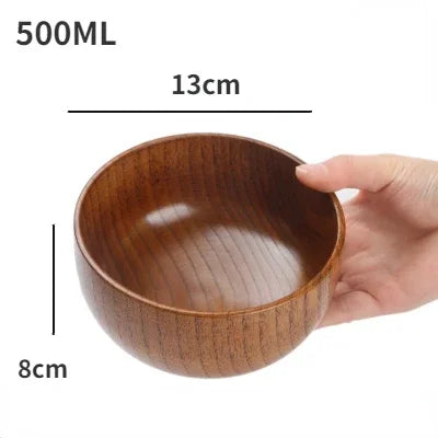 Jujube Wood Soup Bowls Solid Wooden Japanese Bowls mw0004 - Tophatter Daily Deals