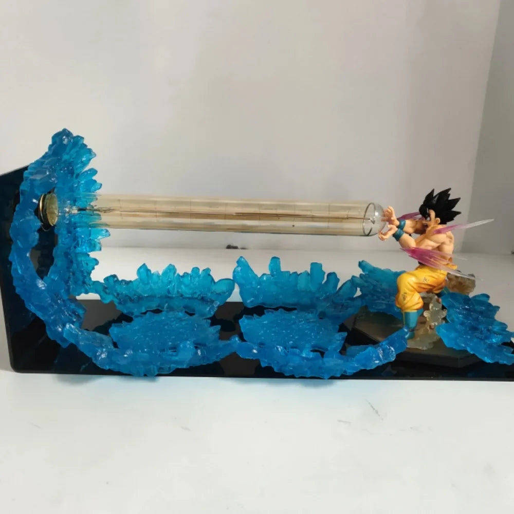 Dragon Ball Anime Son Goku KaMeHaMeHa Lamp Led Bulb Action Figures Model Figurine Figure & Base & Lamp DIY Decoration Collection Blue Base - Tophatter Daily Deals