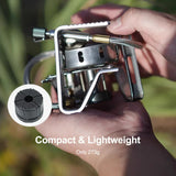 3240W Windproof Split Gas Burner Silver Camp Cooking - Tophatter Daily Deals