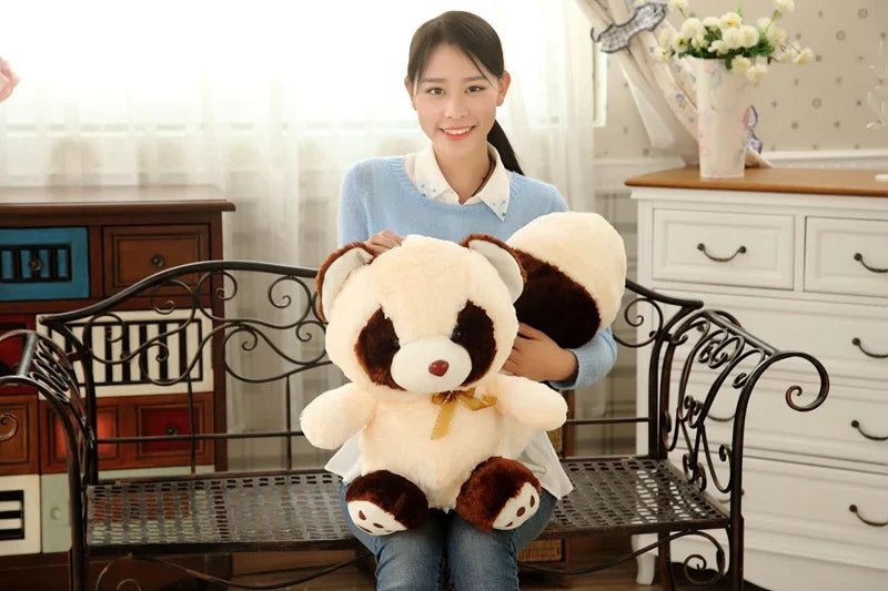 Raccoon Plush Toy Long Tail Bear Huge Animals - Tophatter Daily Deals