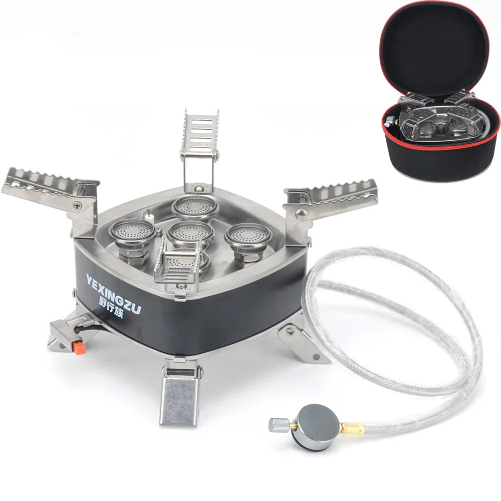 12800W Outdoor Camping Gas Stove Grey Camp Cooking - Tophatter Daily Deals