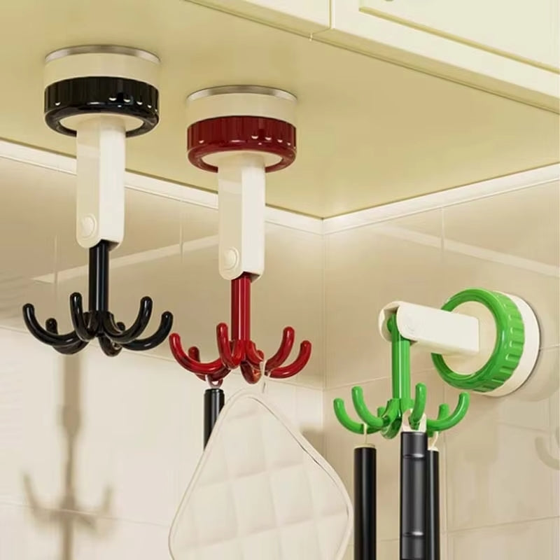 Suction Cup Six-Claw Rotating Hook Wall Hooks - Tophatter Daily Deals