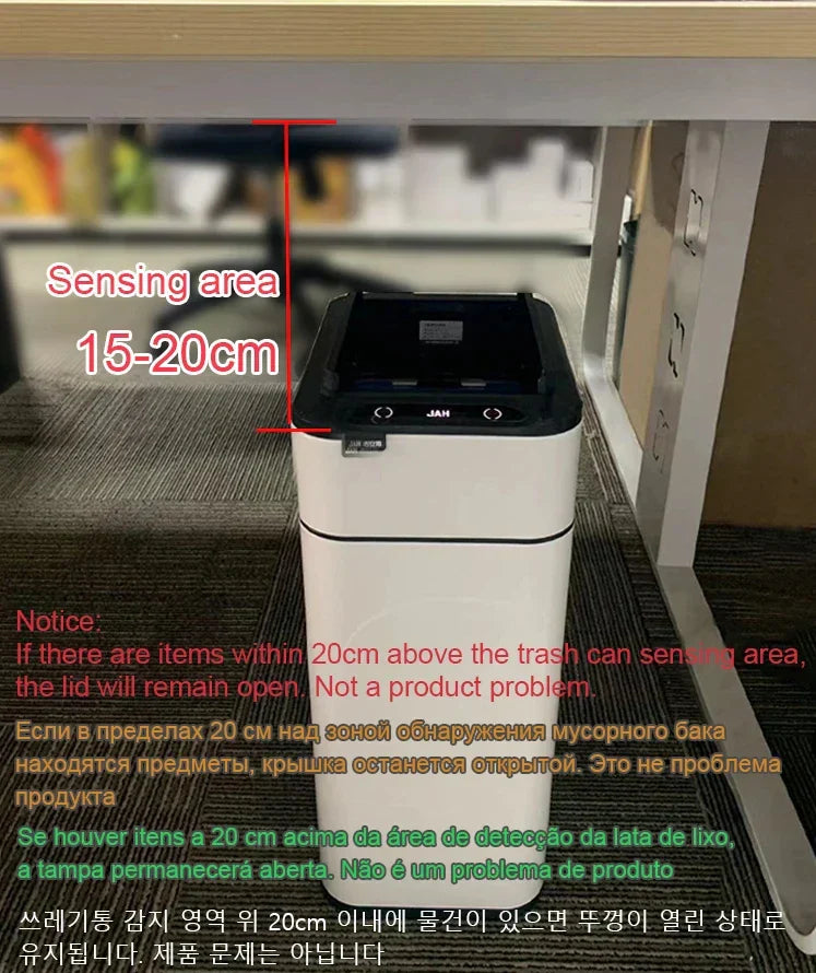 Trash Can 20L Stainless Steel Sensor Kitchen Bin Hands Free - Tophatter Daily Deals