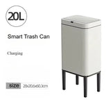 Smart Sensor Trash Can 20L Stainless Steel Waste Bin 20L Grey-Charging - Tophatter Daily Deals