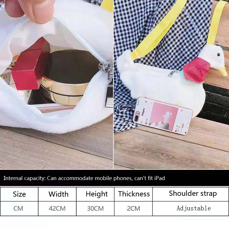 Duck Plush Purse Goose Crossbody Shoulder Messenger Bag Animals - Tophatter Daily Deals