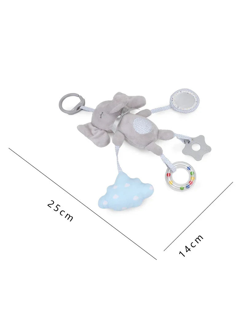 Elephant Plush Rattle Newborn Sensory Toys Soft Bell - Tophatter Daily Deals